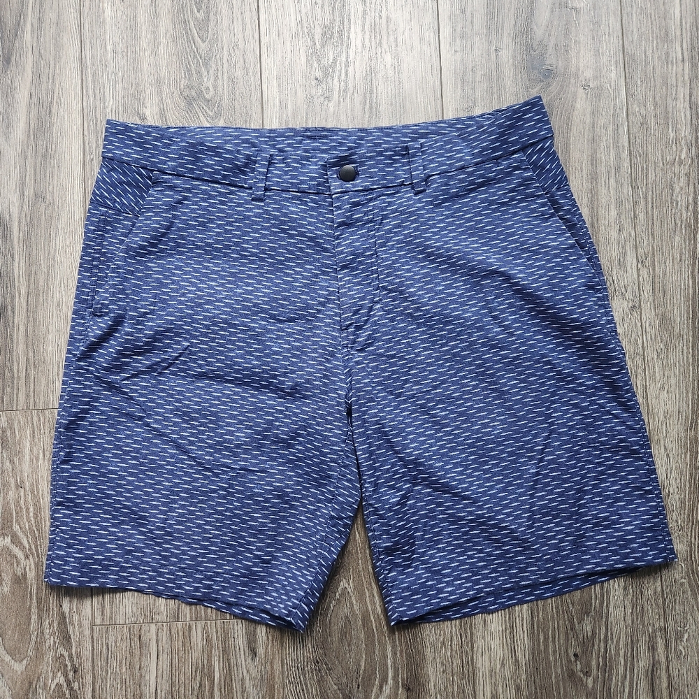 Lululemon Blue Printed Organic Cotton 9" Shorts size 36